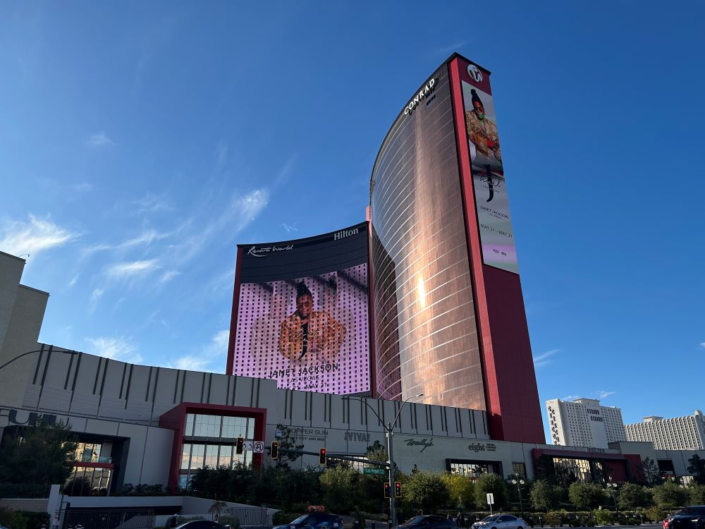 Resorts World Las Vegas viewed from Las Vegas Boulevard